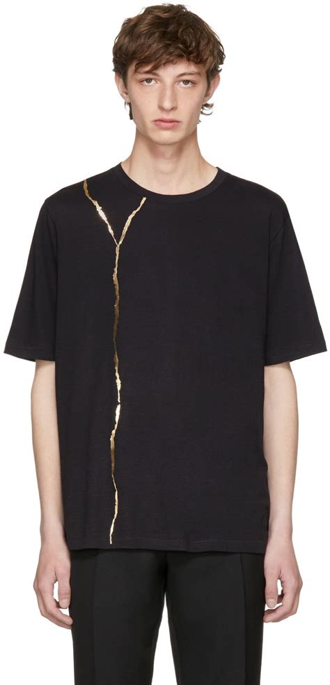 Haider Ackermann Black Perfusion Foil T Shirt Long Sleeve Tshirt