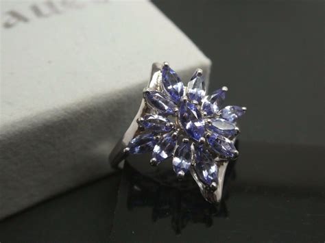 Vintage Stauer Iolite Marquise Gemstone Sterling Silv Gem