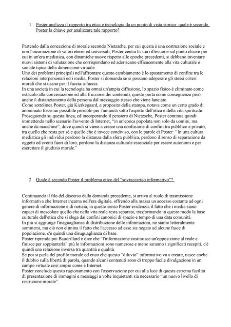 Questionario 4 Questionari Antropologia Filosofica Con Domande E