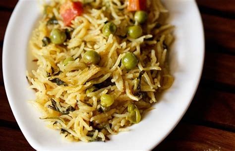 Methi Pulao Pressure Cooker Methi Rice