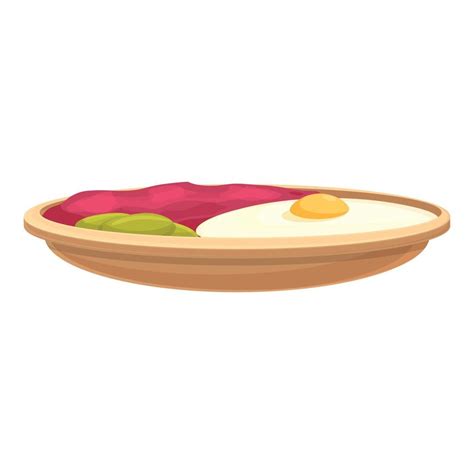 Fried Egg Icon Cartoon Vector Breakfast Yolk 14342291 Vector Art At