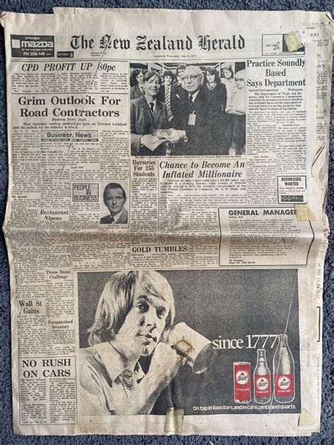 OLD NEWSPAPER The New Zealand Herald 15th June 1977