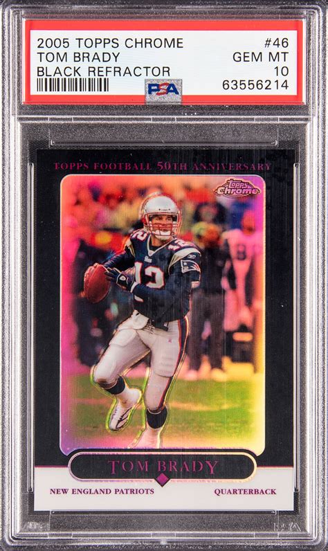 Tom Brady 2005 Topps Chrome Black Refractor 46 Price Guide Sports