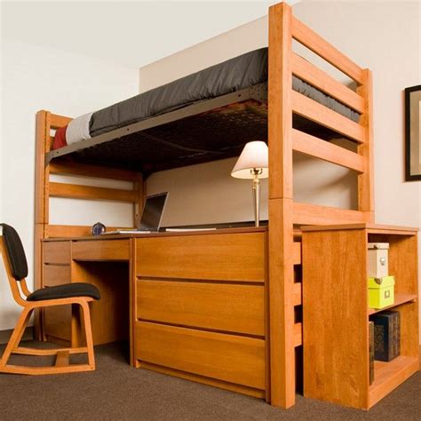 University Loft Graduate Series Twin Xl Open Loft Bed Wild Cherry