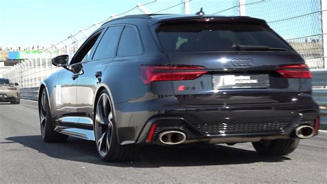 Audi Rs6 C8 Avant With Akrapovic Exhaust System Revs Sounds