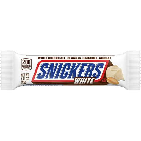 Snickers White Chocolate Singles Size Candy Bar 141 Ounce Walmart