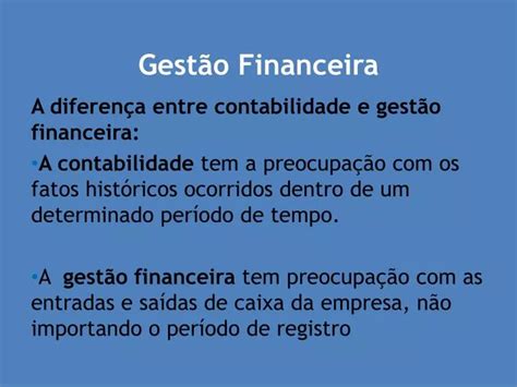 PPT Gestão Financeira PowerPoint Presentation free download ID 3738102