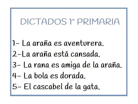 Dictados para niños de primero de primaria 2018 Cuentos y Recetas