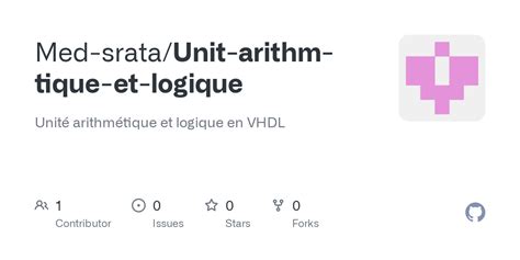 GitHub Med srata Unit arithm tique et logique Unité arithmétique et