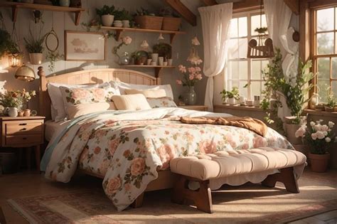 Premium Photo Cottagecore Bedroom Embrace The Cozy Aesthetic