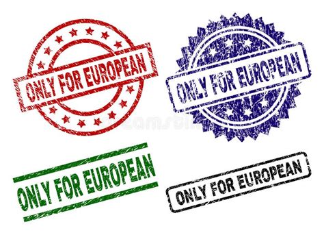 Scratched Textured Only For European Stamp Seals Stock Vector