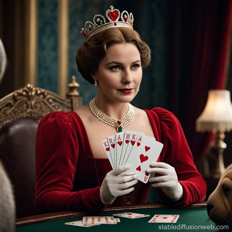 Queen of Hearts' Card Game with Walrus | Stable Diffusion Online