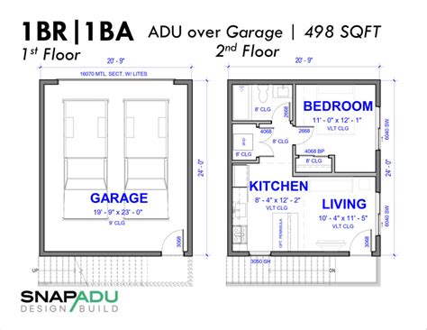 Two Story ADU Floor Plans For Accessory Dwelling Units