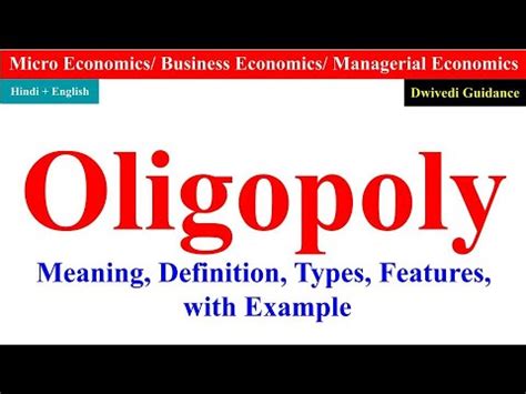 Oligopoly Oligopoly Market Oligopoly Microeconomics Features Of