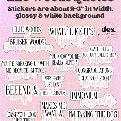 Legally Blonde Stickers Etsy