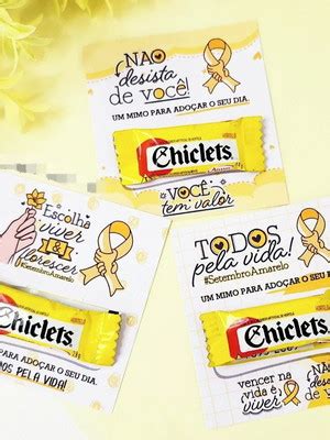 60 Chiclete Setembro Amarelo Compre Produtos Personalizados No Elo7