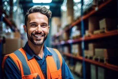 Premium Photo Portrait Of A Happy Retail Shipping Analyst Working At