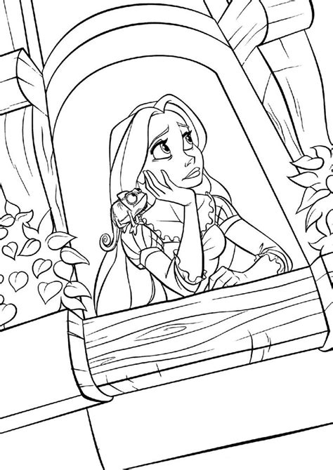 Tangled Coloring Pages Princess Rapunzel And Flynn Rider Printcolorcraft