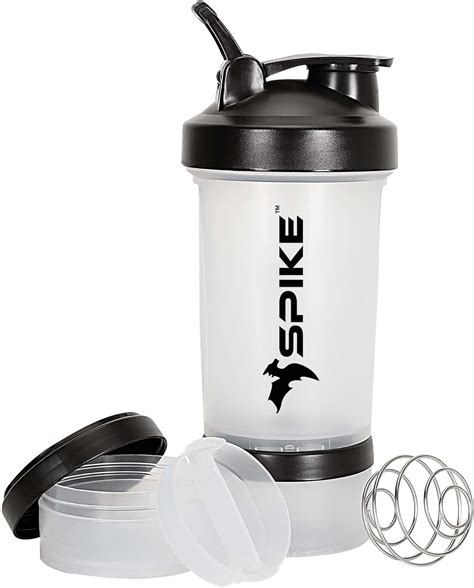 SPIKE Pro Protein Shaker Botella con soporte para proteínas para