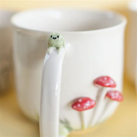 Frog And Mushroom Mugsartwork And Cute Things On Etsy Mugs Frog