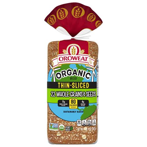 Oroweat Organic 22 Whole Grains And Seeds Thin Sliced Bread Shop Sliced Bread At H E B