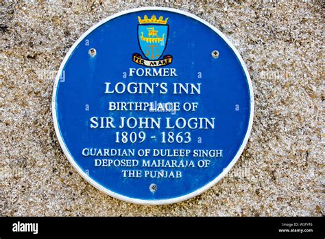 A Blue Plaque For Sir John Login And Duleep Singh On A House In