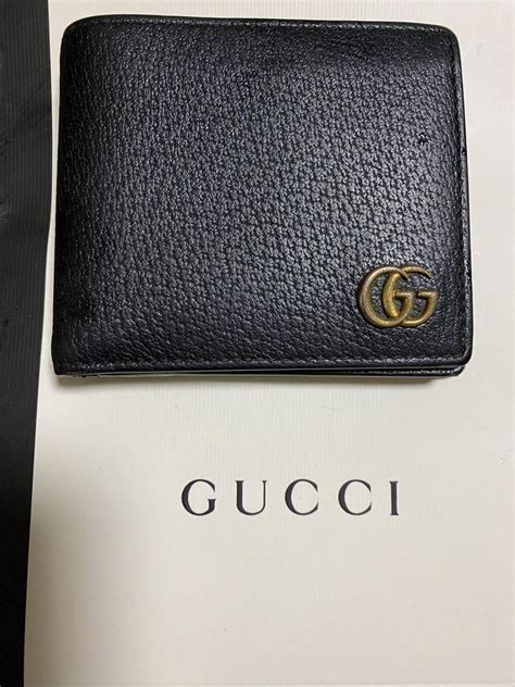 即購入ok 美品gucci グッチ Ggマーモント メンズ 二つ折り財布 格安 10200円