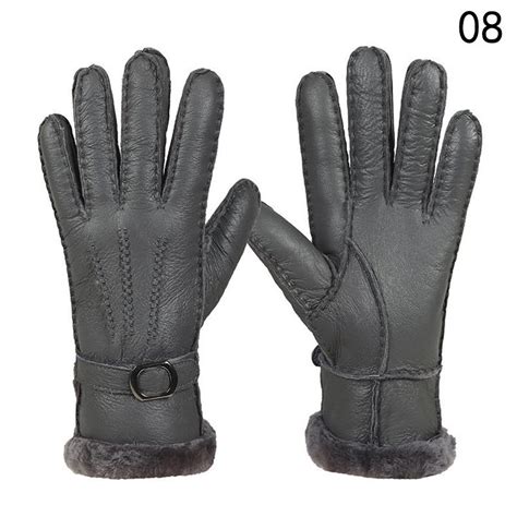 Buy Men S Winter Thickening Gloves Windproof Leather Fashion Sports Warm Full Finger At