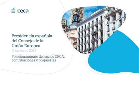 Posicionamiento Del Sector CECA Contribuciones Y Propuestas Ante La