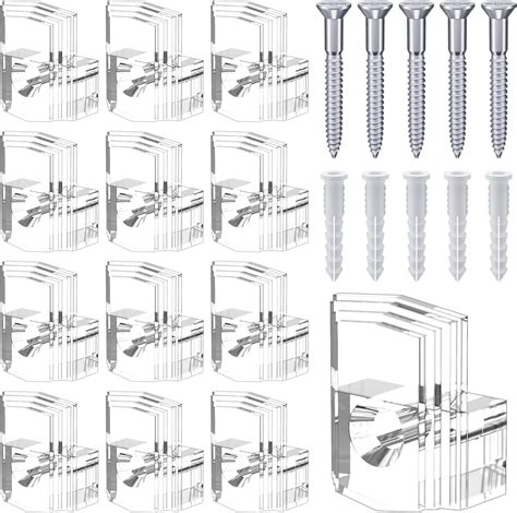 Ykendz Mirror Mounting Clips Round Shape Wall Mounted Mirrors Bracket Glass Clips Clamps