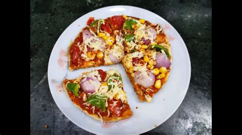 5 Minute Home Made Healthy Kadhai Pizza Pizza Without Oven Pizza Base