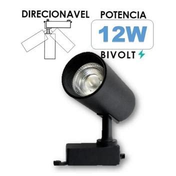 Spot Para Trilho Eletrificado Preto Led W Luz Quente K Ctb