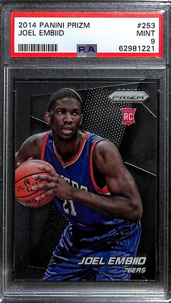 Lot Detail Panini Prizm Joel Embiid Rc Graded Psa