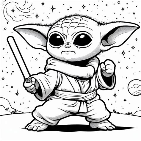 Dibujos De Beb Yoda Para Colorear Kleur V Kind