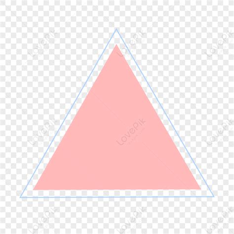 Gambar Perbatasan Dekoratif Segitiga Geometris Merah Muda Png Unduh