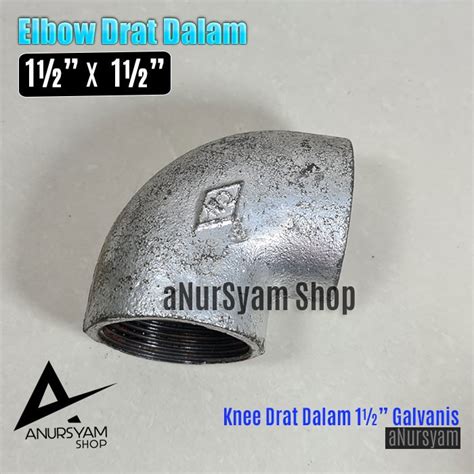 Jual Knee 1 1 2 Drat Dalam Galvanis Kni Elbow Sambungan Pipa Besi