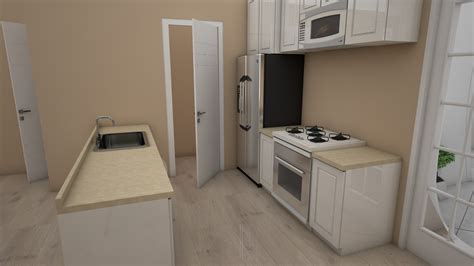 One Bedroom Apartment 3D Floor Plan 3D - TurboSquid 2063795