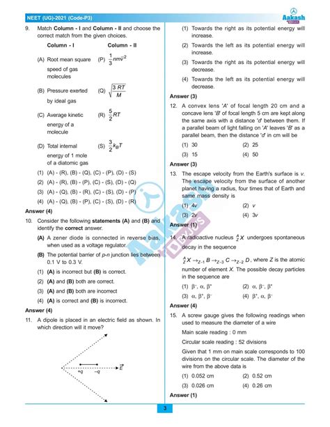 Neet Ug 2021 Full Question Paper With Solutions India Today