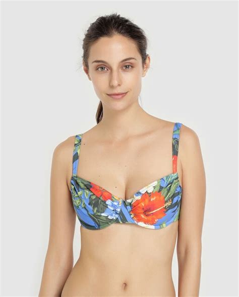 Top De Bikini De Mujer Con Aro Estampado Floral Verango Moda El