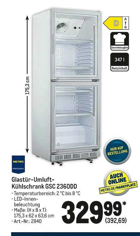 Glast R Umluft K Hlschrank Gsc Dd Metro Professional Angebot Bei