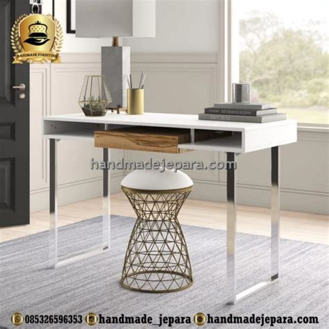 Meja Kantor Kaki Stainless Model Terbaru Handmadejepara