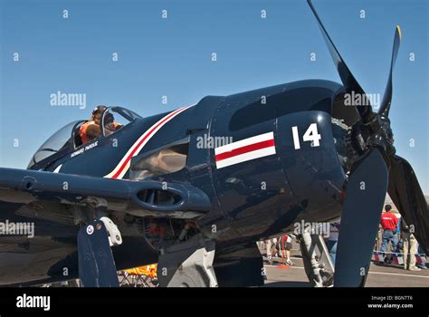 Nevada Reno Air Races F8F Bearcat Unlimited Class race airplane stuffed bear mascot in cockpit ...