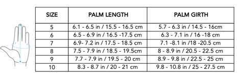 Ski Gloves S2 Size Chart – Unigear