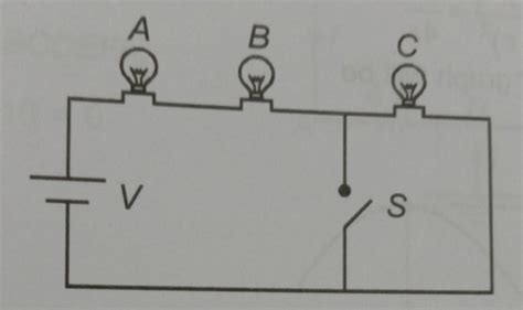 Figure Shows Three Identical Bulbs A B And C Connected To A Battery Of