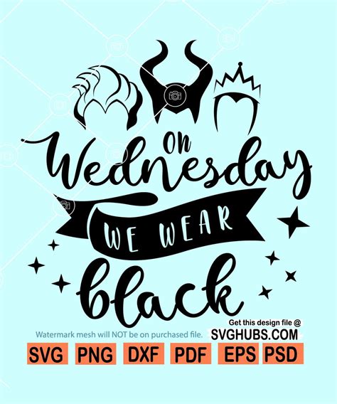 On Wednesdays We Wear Black Svg Disney Villains Svg Ursula Svg File