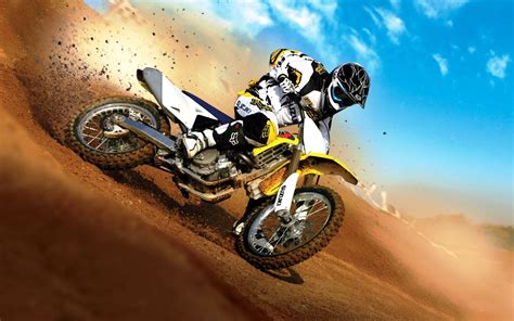 Yellow And White Motocross Dirt Bike Motocross Suzuki Motorsports