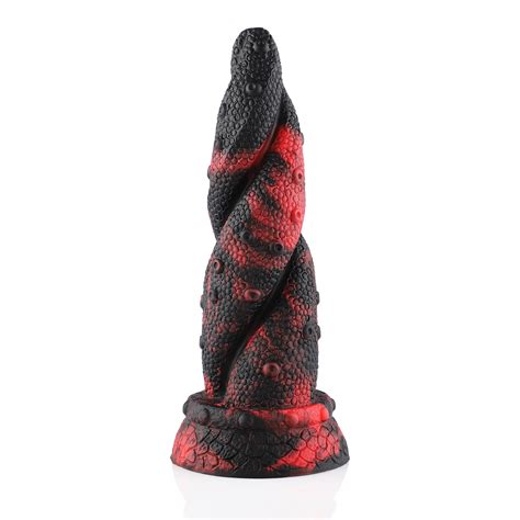Fantasy Monster Dildo Met Zuignap 21 Cm Braid Snake Hismith