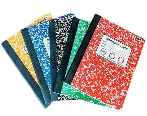 Unison Composition Book Wide Ruled 80 Sheets Assorted Crown