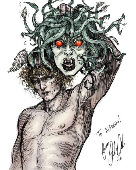 Perseus And Medusa Digital Sketch Commission By Carliihde On Deviantart