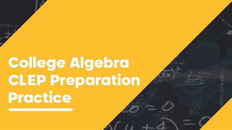 Clep College Algebra Practice Problems Part Youtube